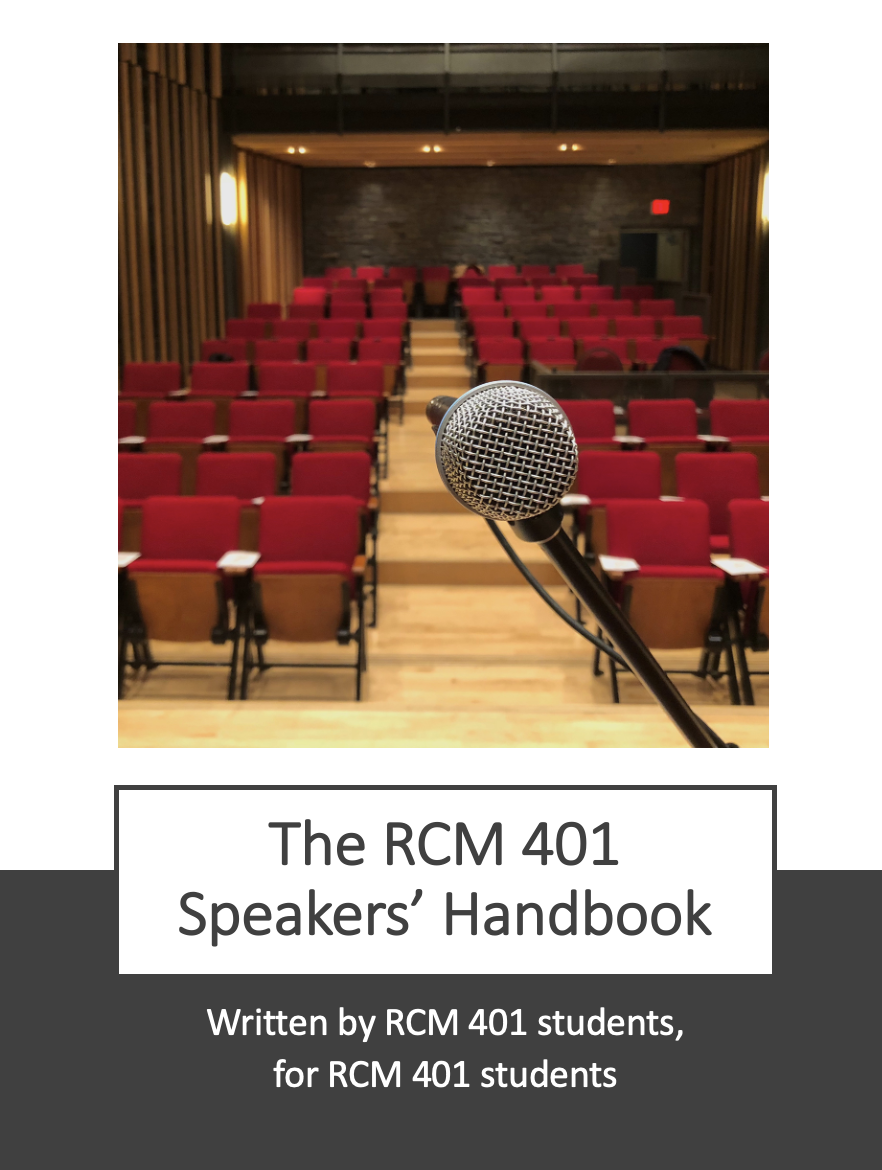Cover image for The RCM 401 Speakers’ Handbook