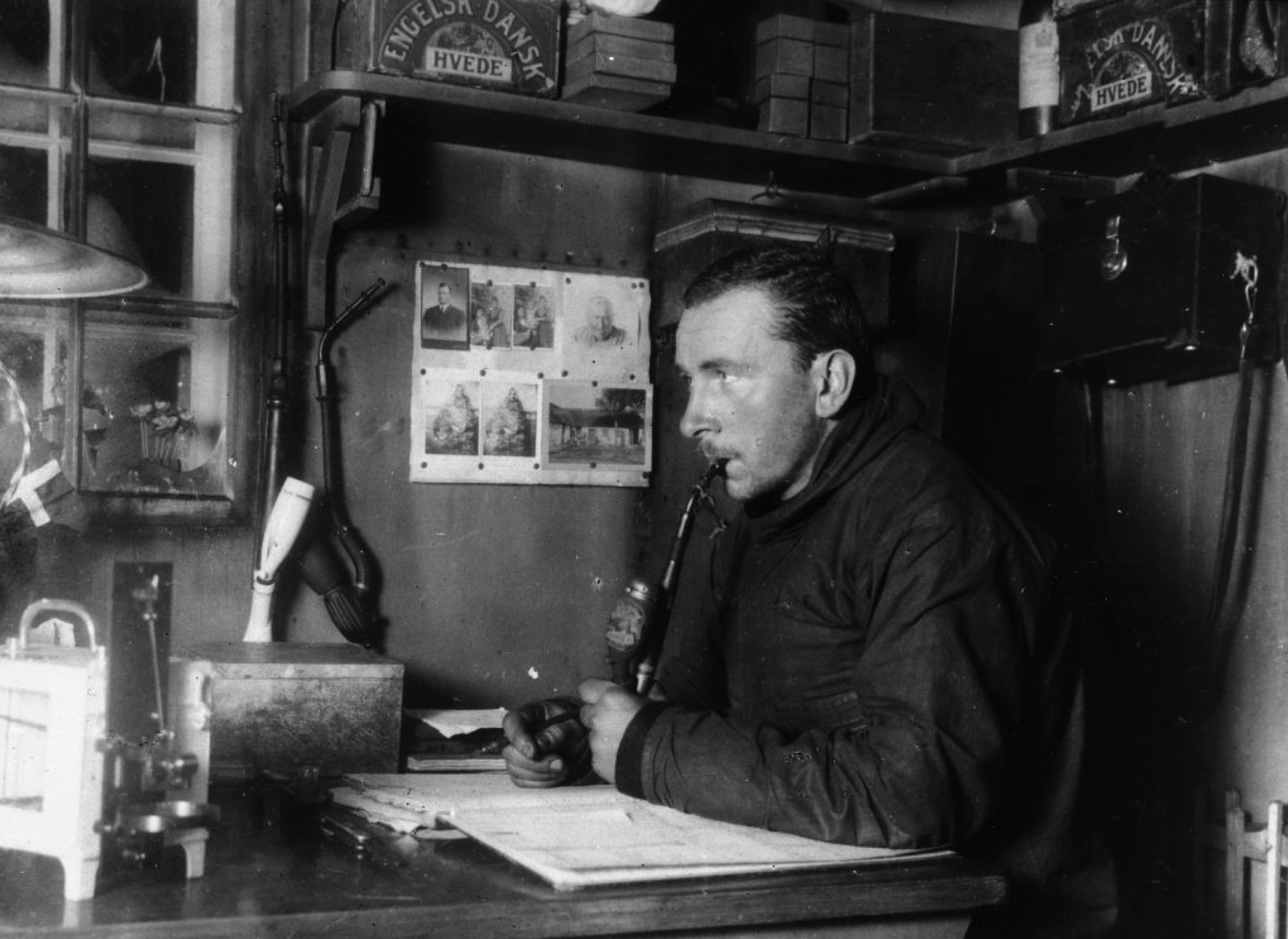 Alfred Wegener during a 1912-1913 expedition to Greenland. [Source: Alfred Wegener Institute (Public domain)]
