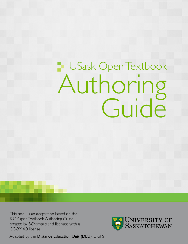Cover image for USask Open Textbook Authoring Guide - Ver.1.0